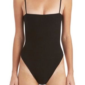 ARE YOU AM I BLACK BODYSUIT